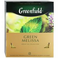 Чай листовой Гринфилд Грин Мелисса зел. (мята,лимон) 85г (1/14)
