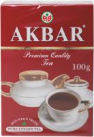 Чай листовой Акбар RED&WHITE крупнолистовой 0,1кг (1/24)  