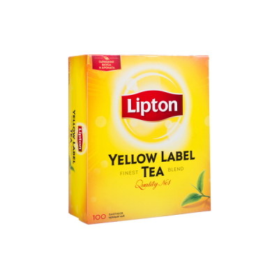 Чай пак. Липтон желтая марка 2г 100п. (1/12)