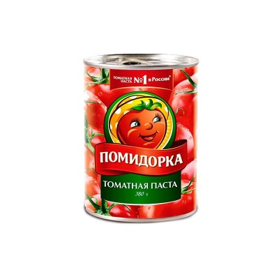 Паста томатная Помидорка 0,380кг (1/12) с ключом